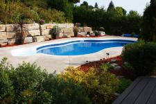 Inground Pools - Retaining Walls: Armour stone - Image: 269